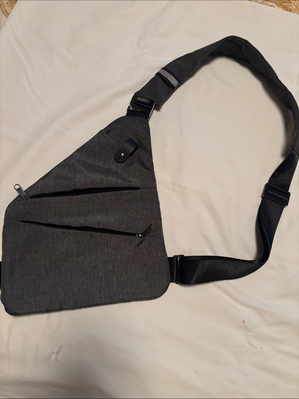 Wander + Gray Crossbody Sling Bag - Travel Bag RFID